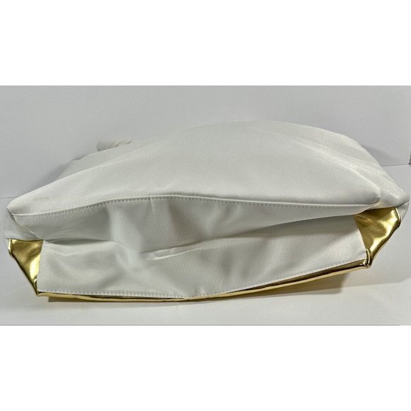 Ion Starfish Tote Large Beach Day Bag Coral Starfish White Tote Gold Trim 21” - Picture 5 of 8